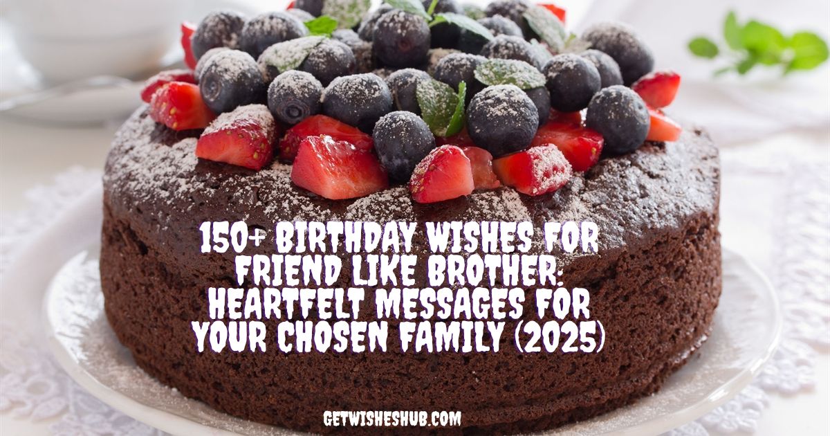 Birthday Wishes For Friend Like Brother