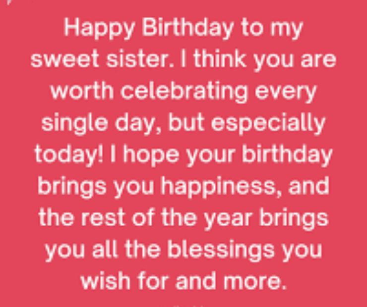 Longer Messages and Emotional Wishes for Your Little Sister