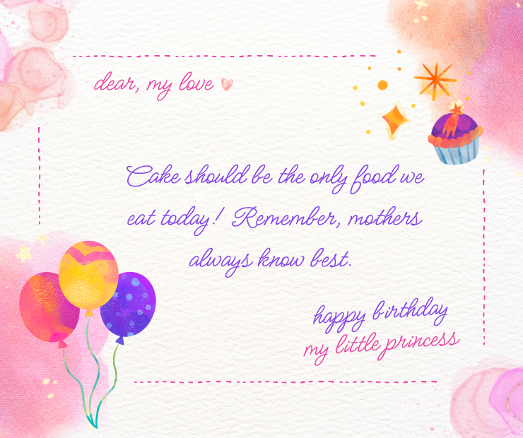Funny Birthday Wishes for Your Princess