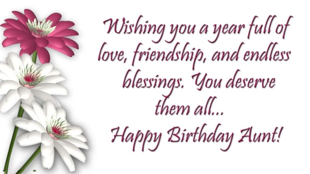 Send a short and sweet birthday message to brighten your aunt’s day.