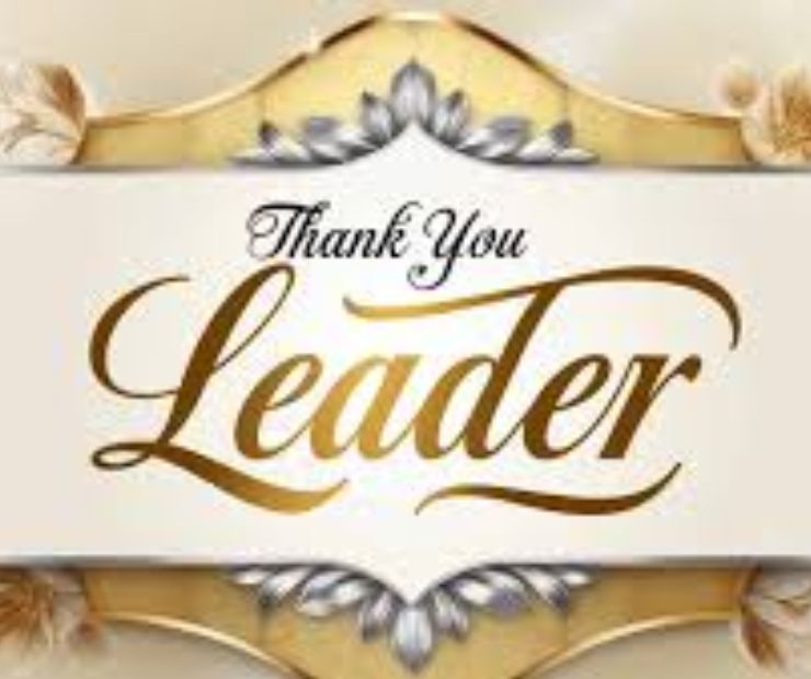 Thank you for your leadership