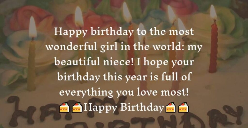 Short And Sweet Birthday Wishes For Niece