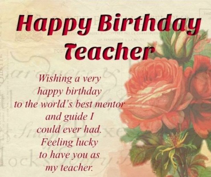 Heart Touching Birthday Wishes for Senior Teacher