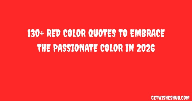 Red Color Quotes